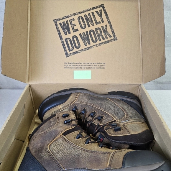 Avenger A7264 Brown Leather Waterproof Composite Toe Work Boots Men’s Size 9.5 W